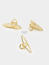 Twisted Gold Metal Hair Claw Clip