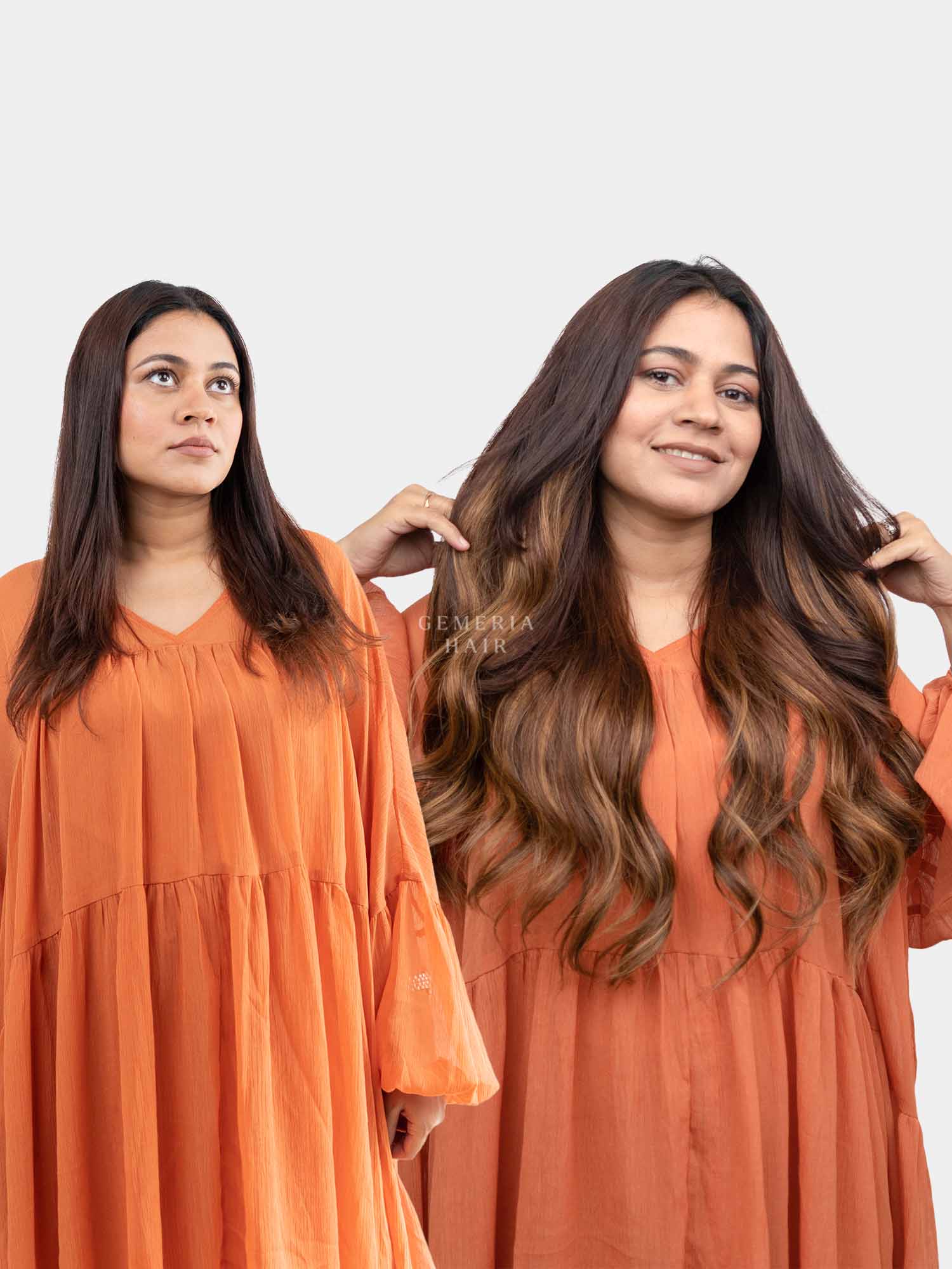 Golden Brown Balayage | Seamless | 7 Set Clip-In Hair Extensions