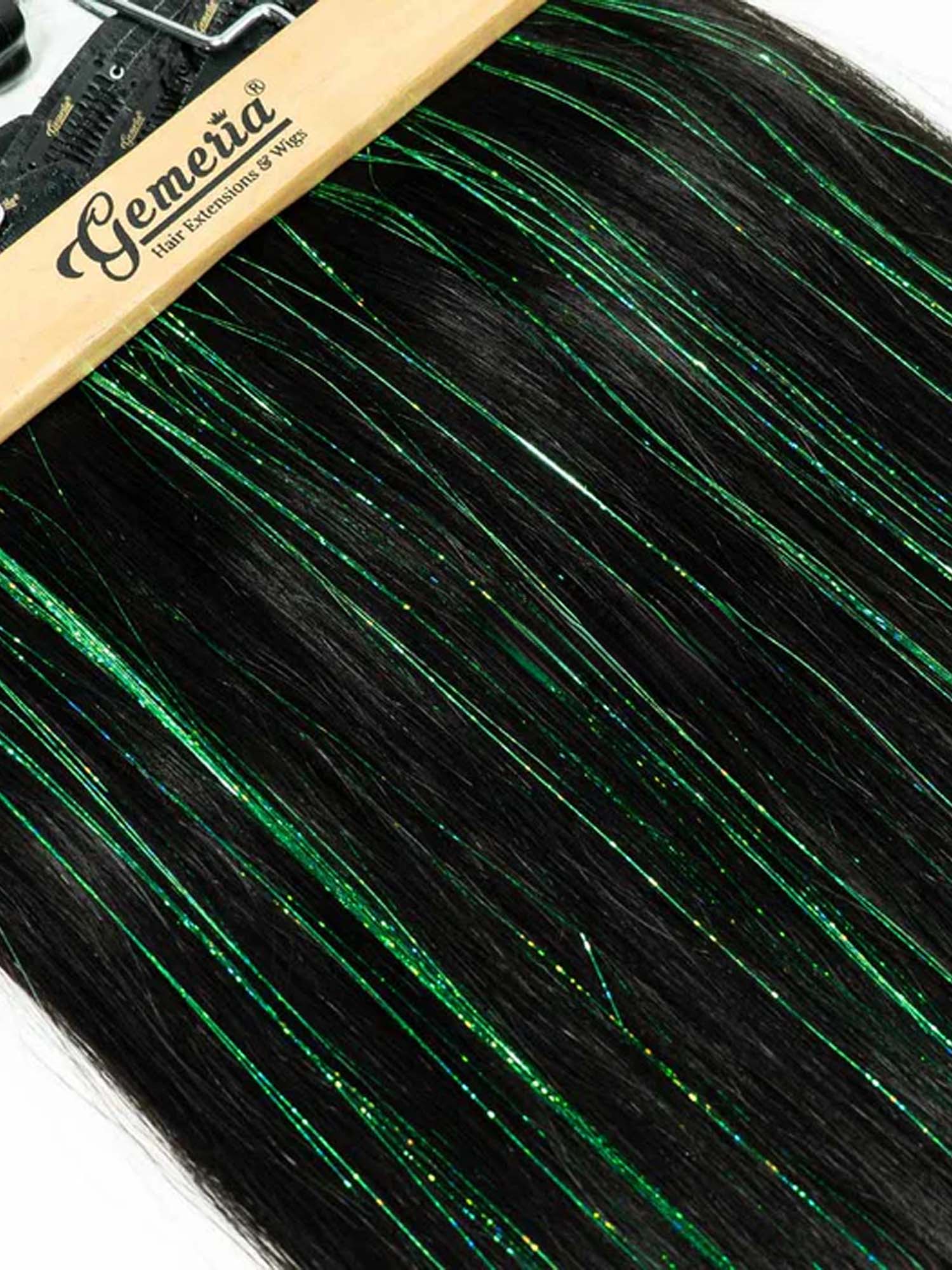 Green | Clip-In Hair Tinsels