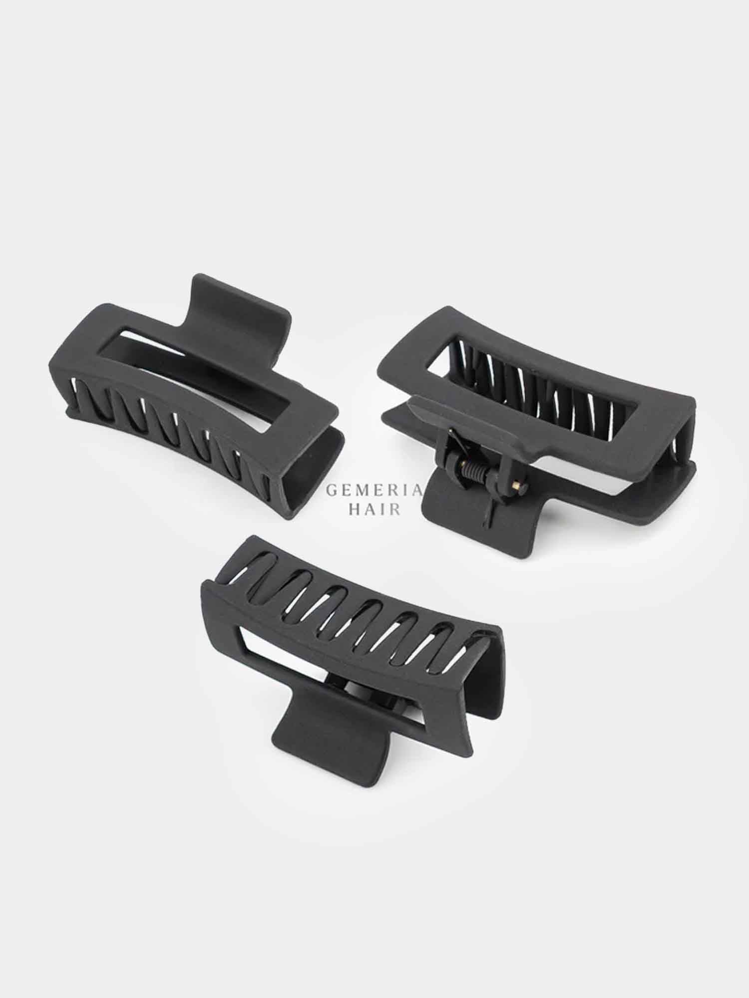 Black Rectangular | Small Hair Claw Clip | Clutchers