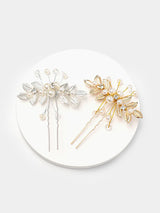 Pearl Leaf Vine Hair Pin | Hair Bun, Braids U-Pins