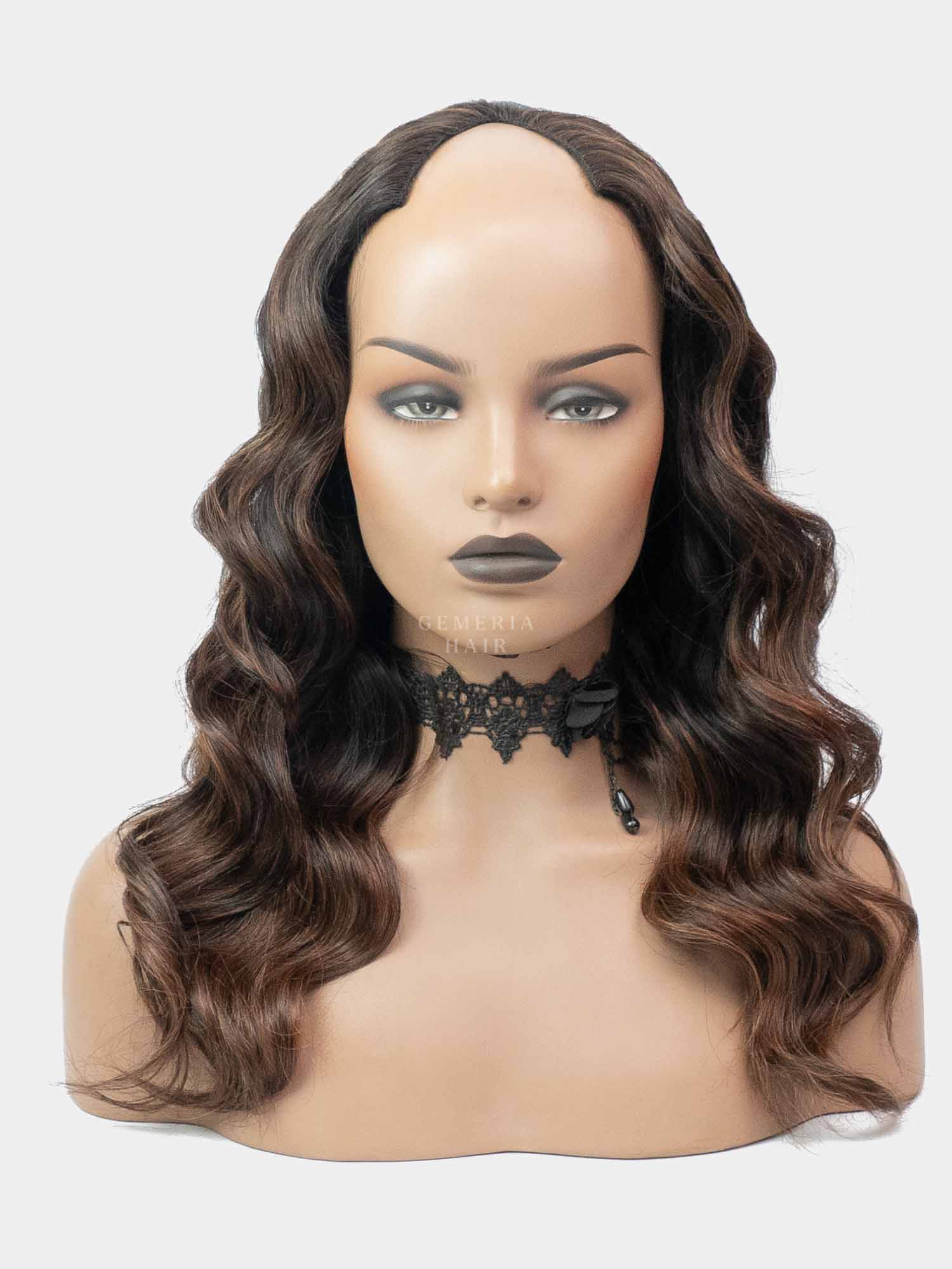 Barrel Brown Balayage | V-Part Wig | V-Shaped Wig