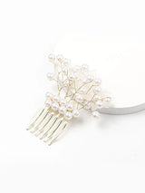 Snow White Pearl Hair Comb