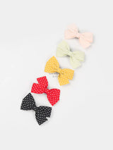 Polka Dots Bow Hair Clips | For Babies/Kids