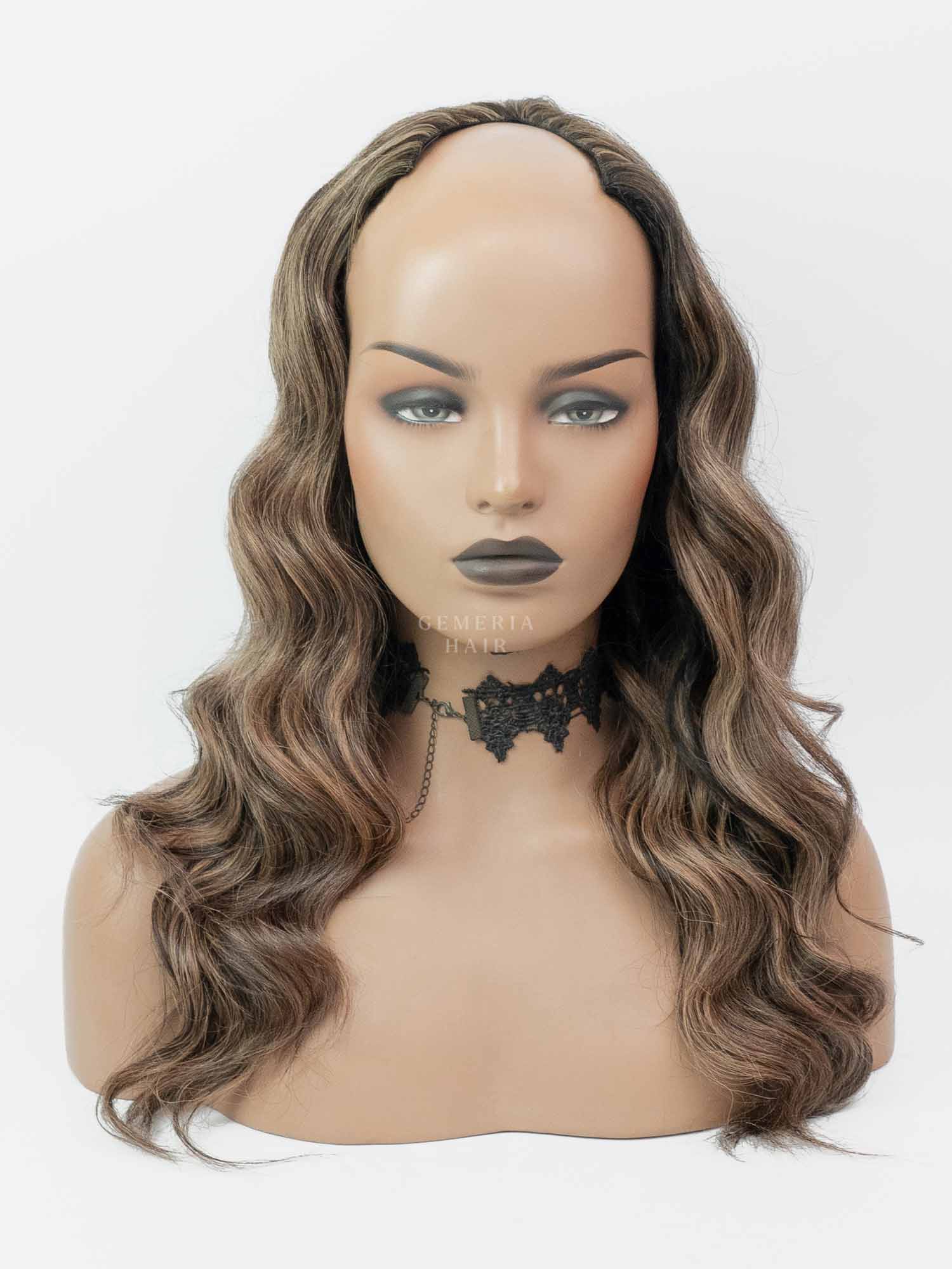 Chocolate Brown Balayage| V-Part Wig | V-Shaped Wig