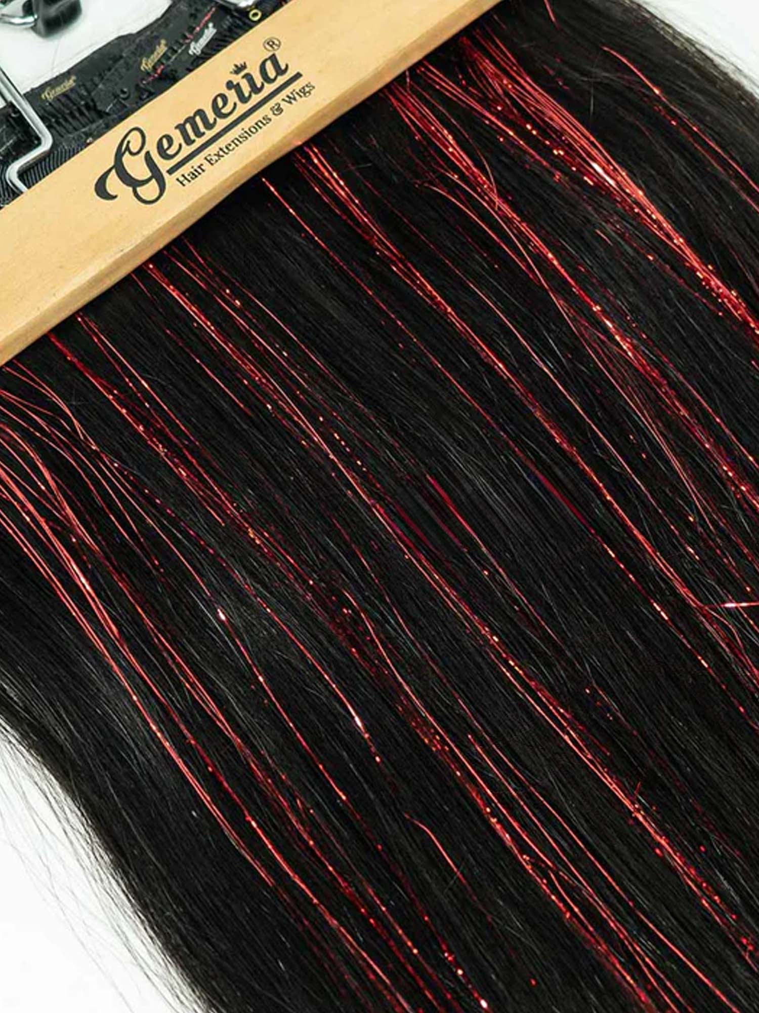 Red | Clip-In Hair Tinsels