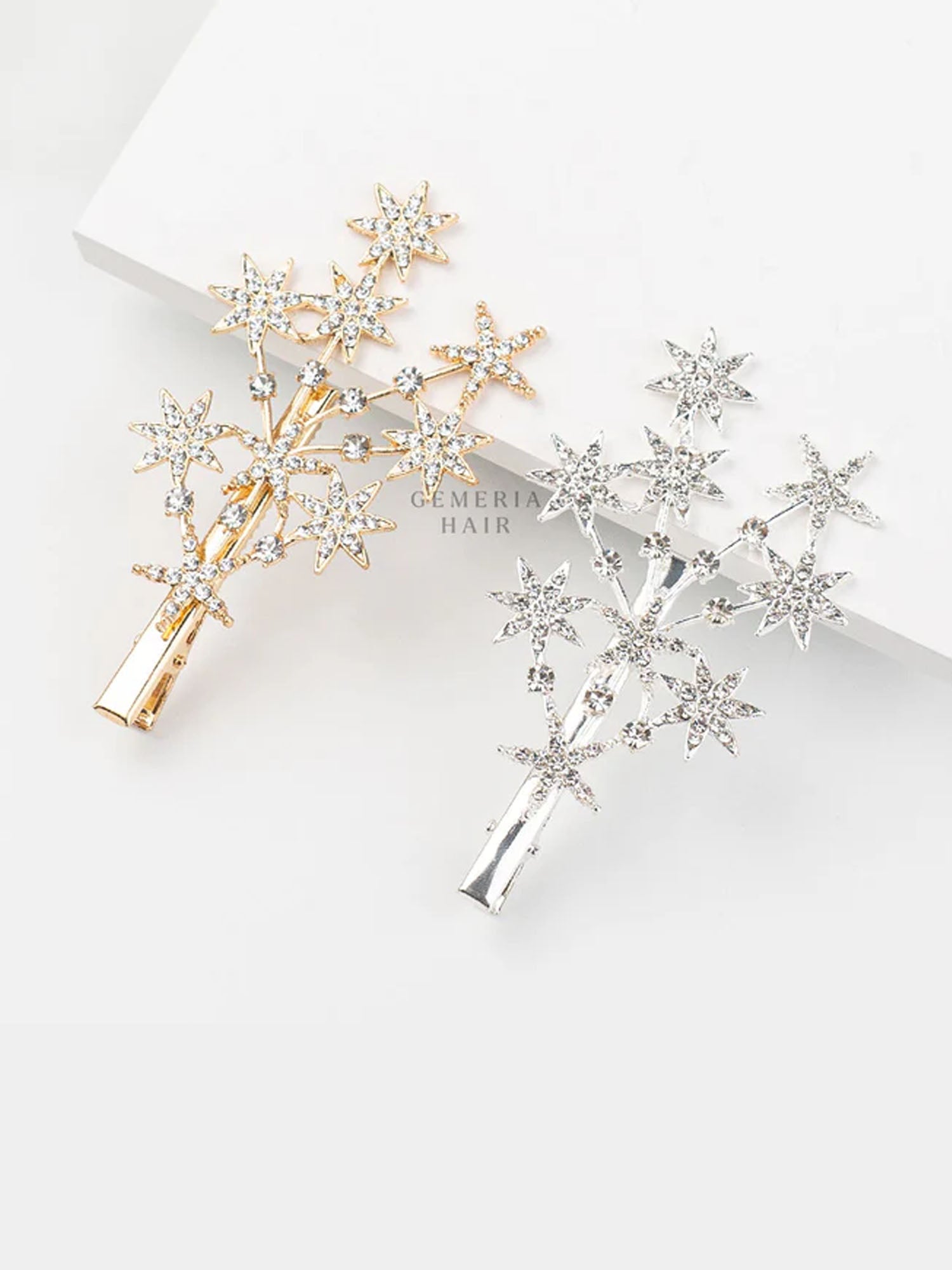 Diamante Celestial Star Tree Hair Side Clip