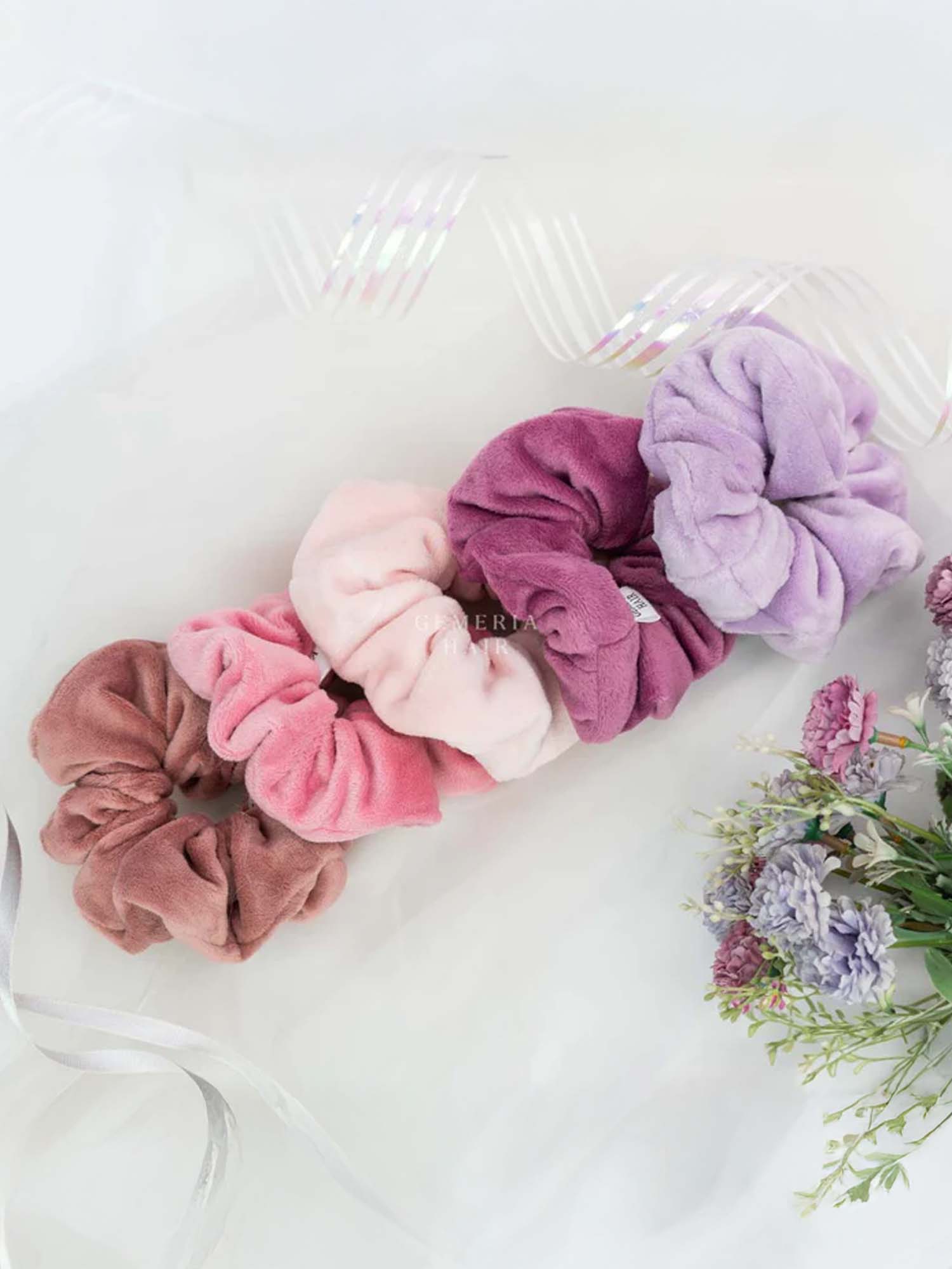 Velvet scrunchies