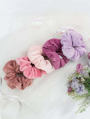 Velvet scrunchies