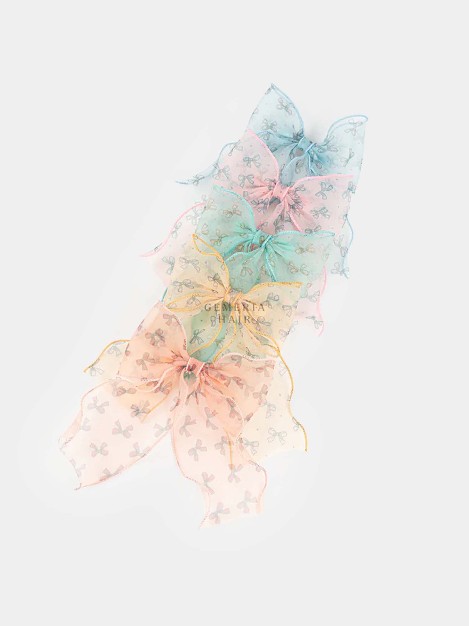Lace & Light Organza Hair Bow Clip