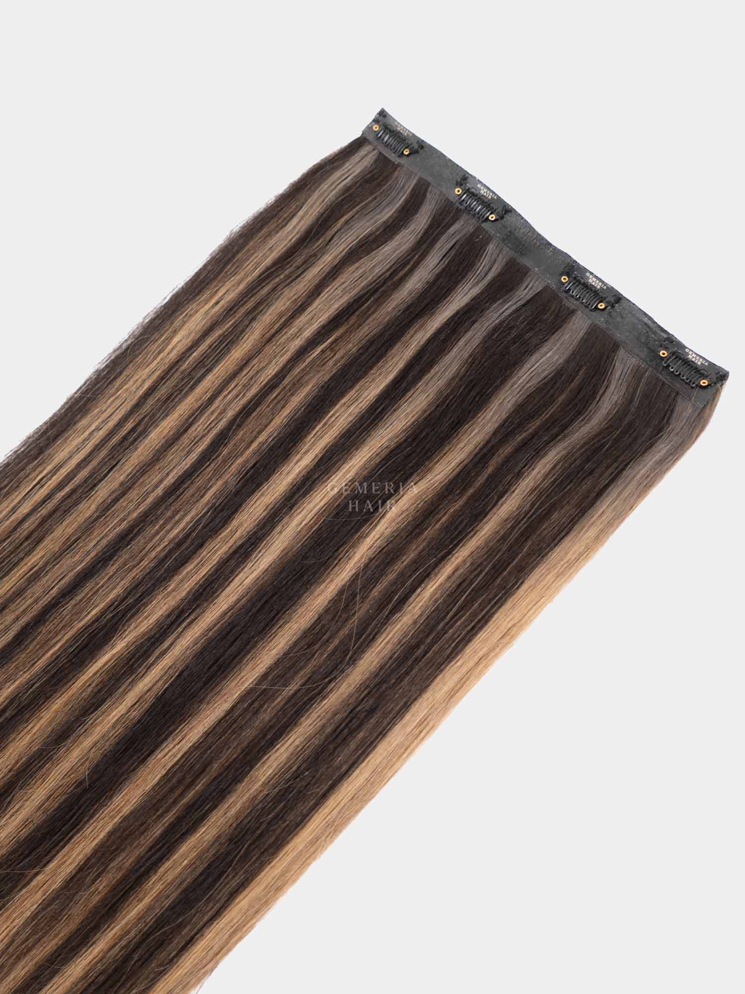 Light Ash Brown Balayage | Seamless | 1 Piece Clip-In Hair Volumizer