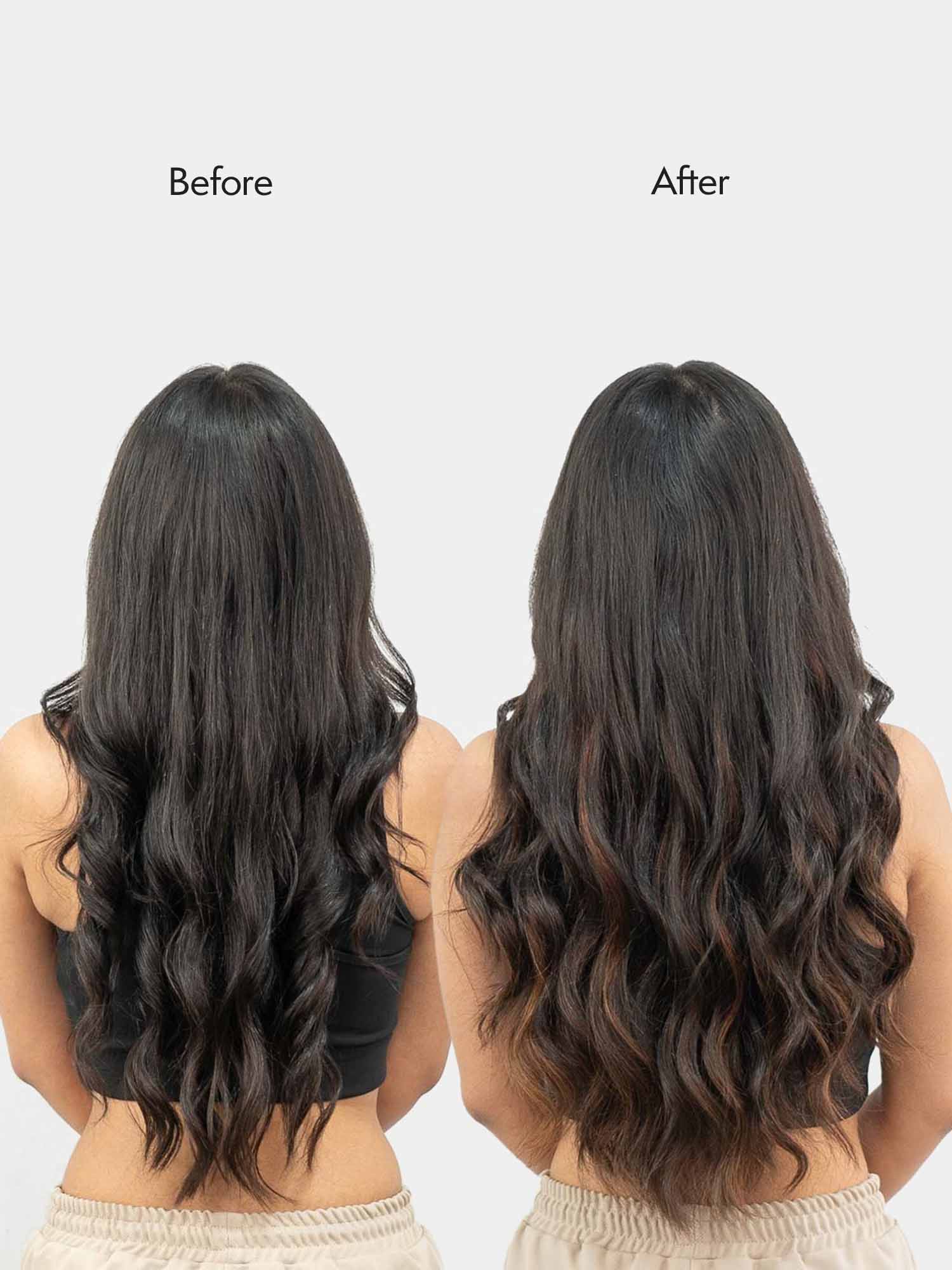 Barrel Brown Balayage | Seamless | 3 Piece Set Clip-In Hair Volumizer