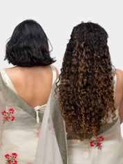 Caramel Brown Balayage | Deep Curly Half Head Wig