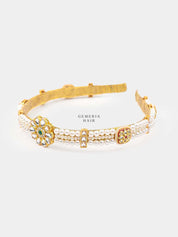 Rani Jodhabai - Pearl & Polki Head Band | Sheeshphool Matthapatti