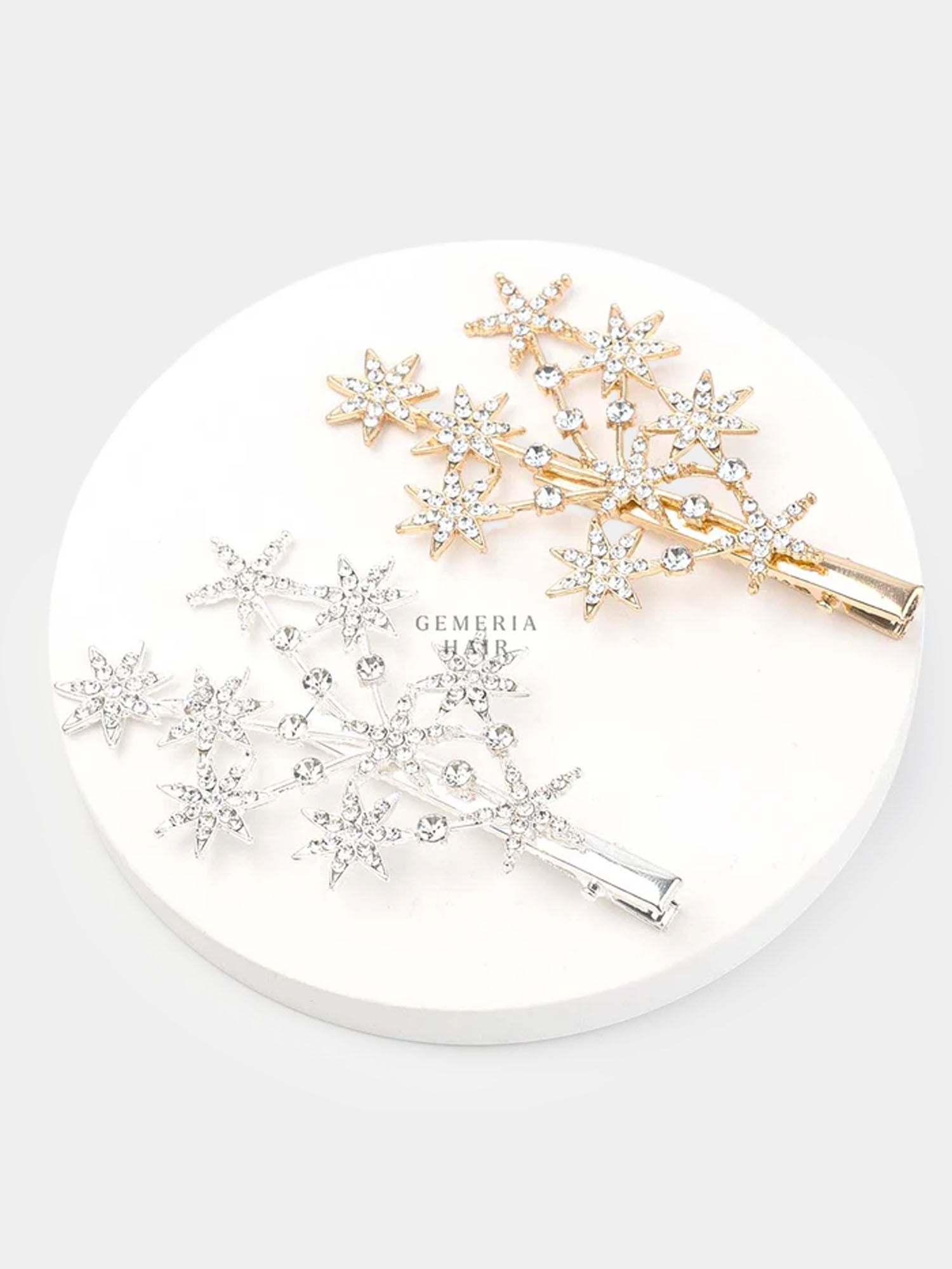 Diamante Celestial Star Tree Hair Side Clip