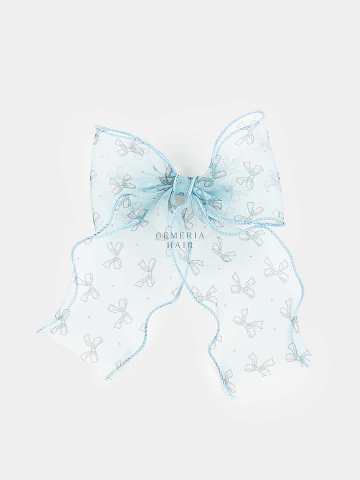 Lace & Light Organza Hair Bow Clip