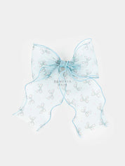 Lace & Light Organza Hair Bow Clip