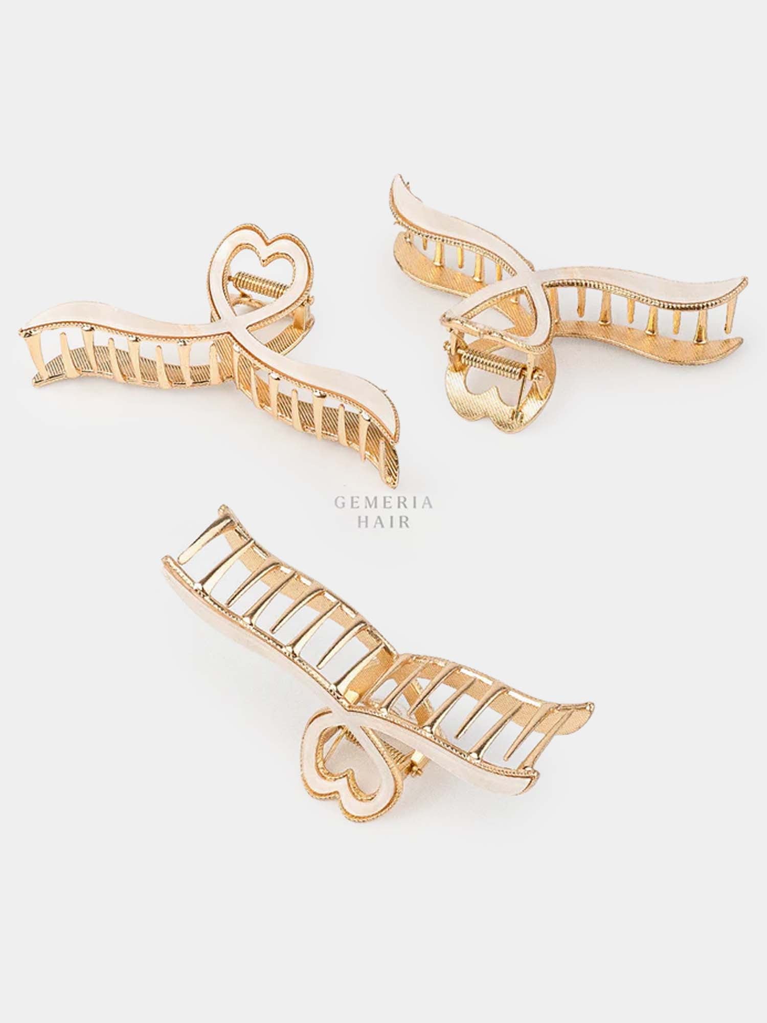 Heart Loop Vintage Metal Hair Claw Clip