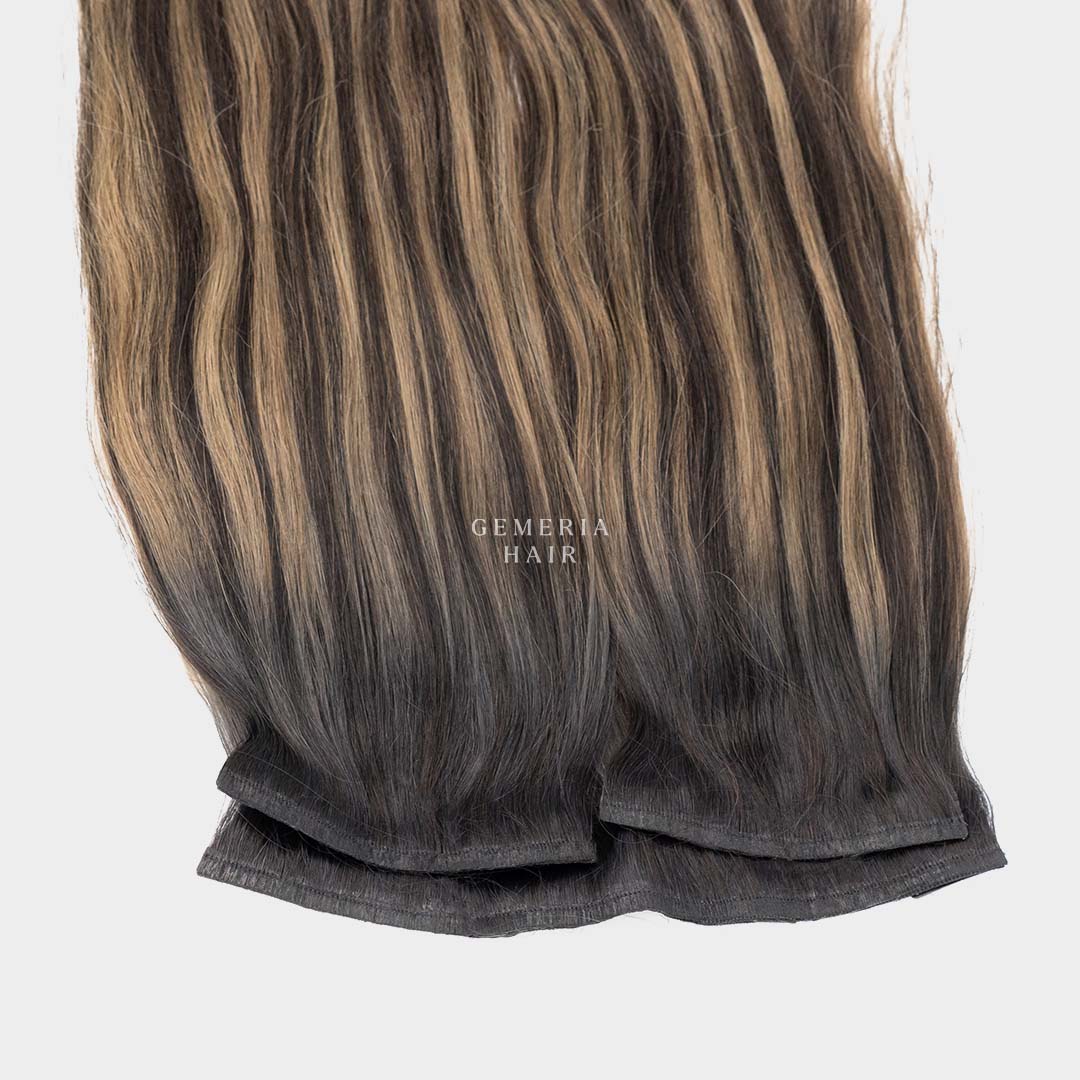 Light Ash Brown Balayage | Seamless | 3 Piece Set Clip-In Hair Volumizer