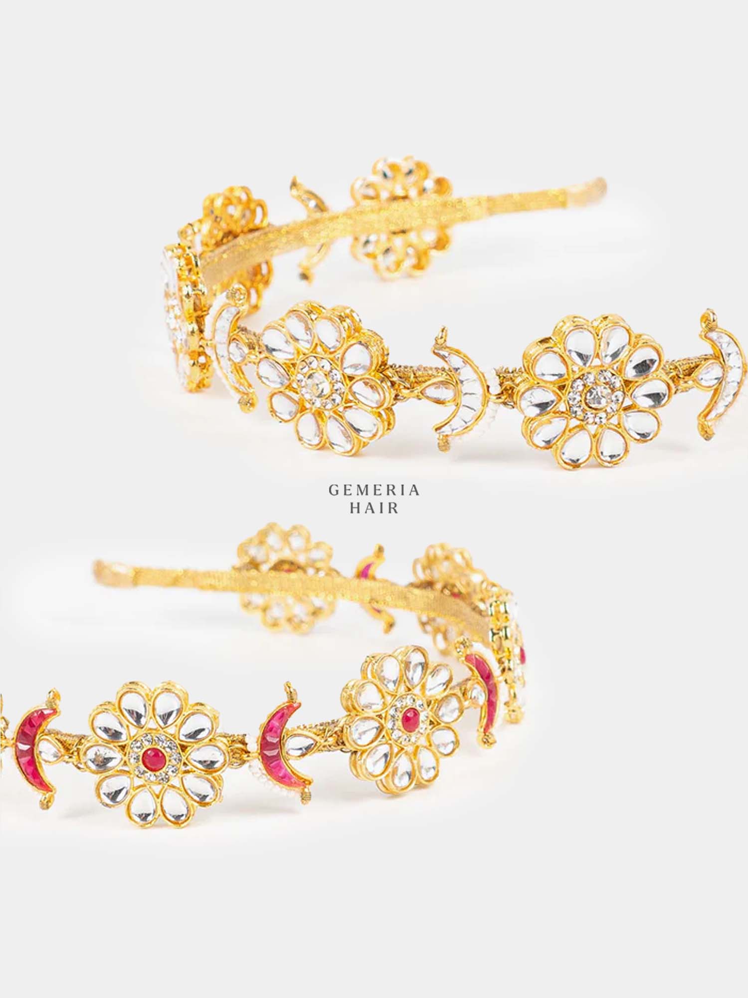 Rani Ratnavati - Polki Chaandbali Head Band | Sheeshphool Matthapatti