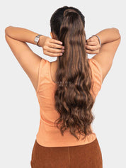 Ash Brown Balayage | Ponytail Extension