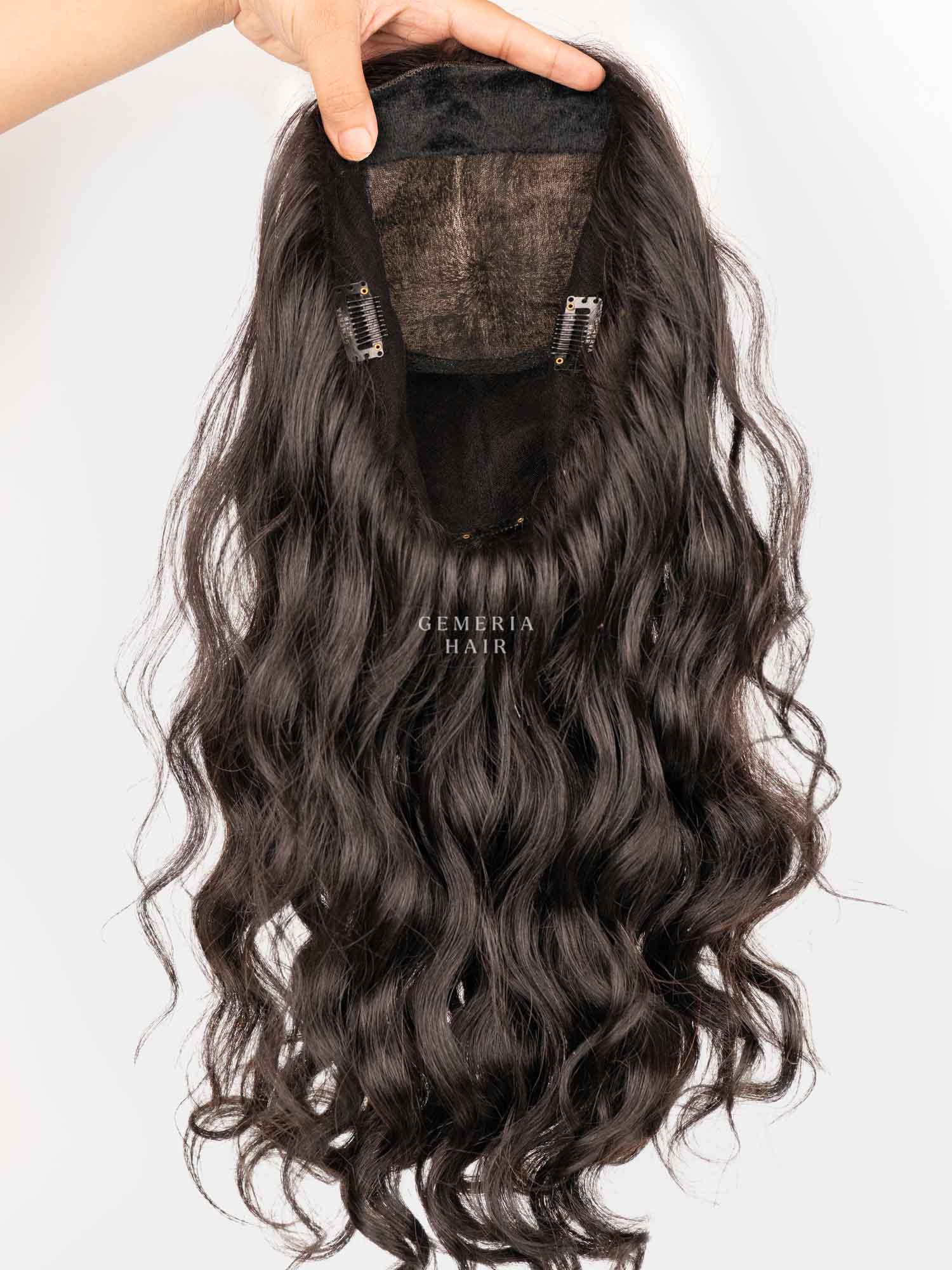 6"x10" | Volume Hair Topper |Crown Hair Topper | Bio-Base| Wavy