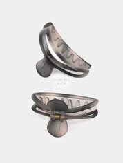 Black Splash Matte Hair Claw Clip