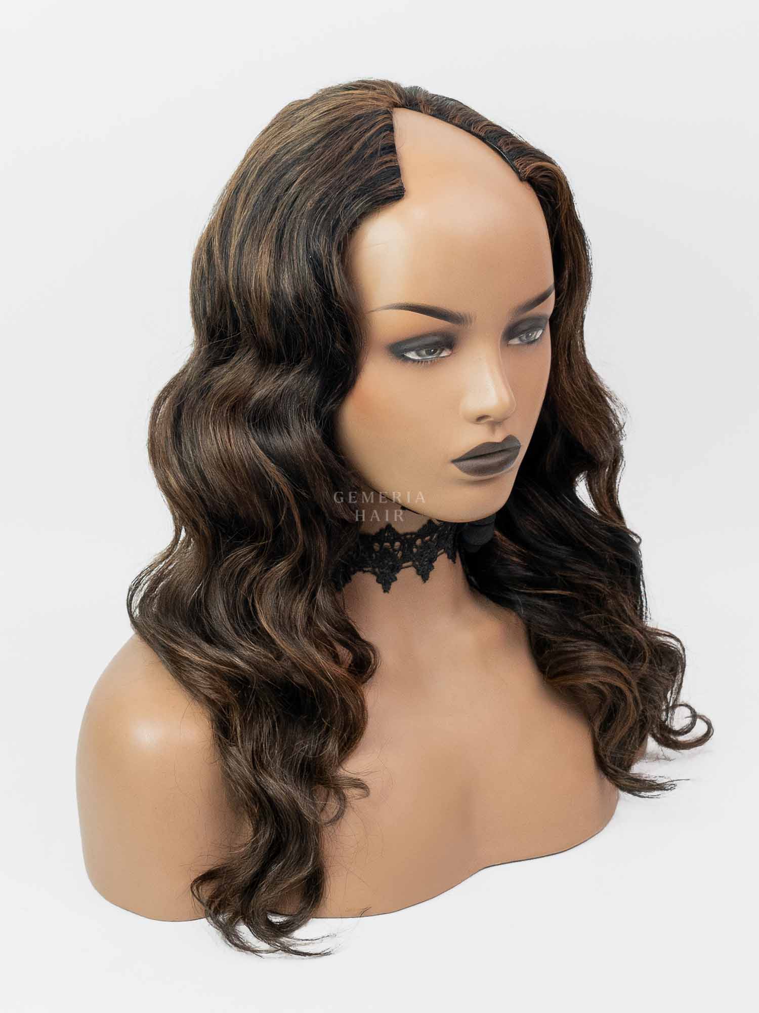 Dark Brown Balayage| V-Part Wig | V-Shaped Wig