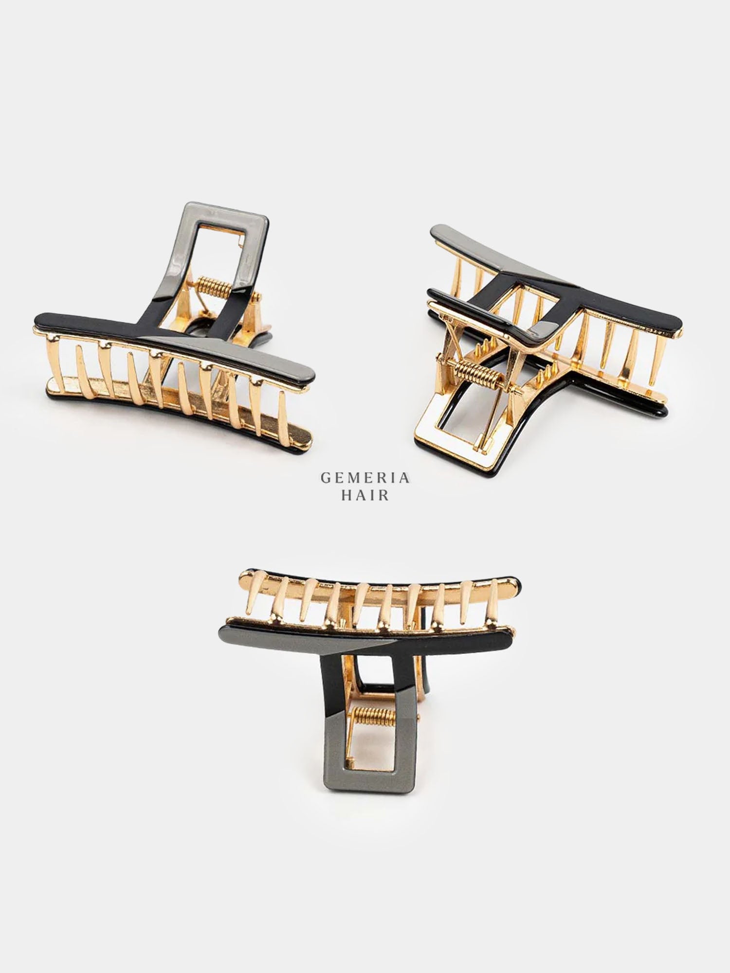 Twisted Bichrome Metal Clutcher | Hair Claw Clip