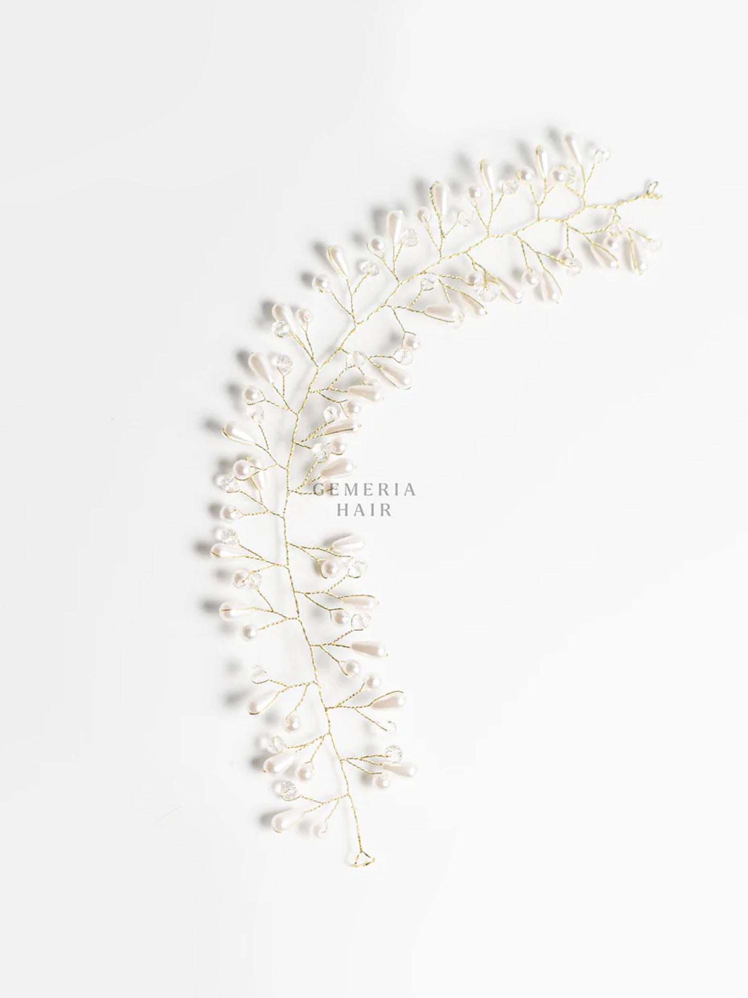 Raindrop Pearl Hair Vine | Hair Tiara