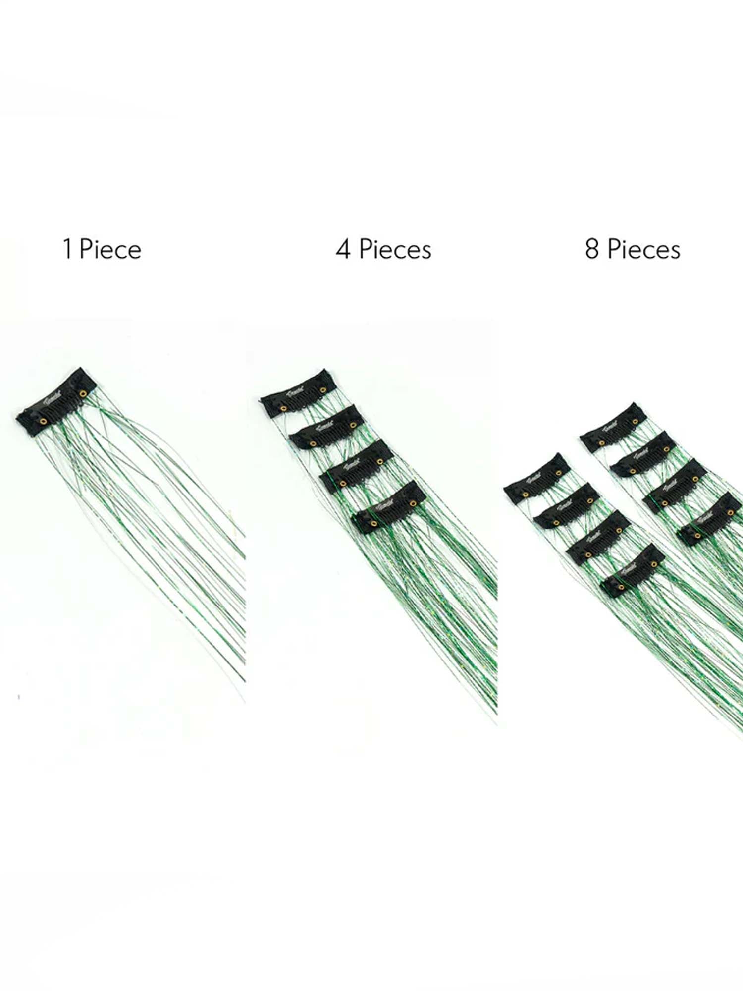 Green | Clip-In Hair Tinsels