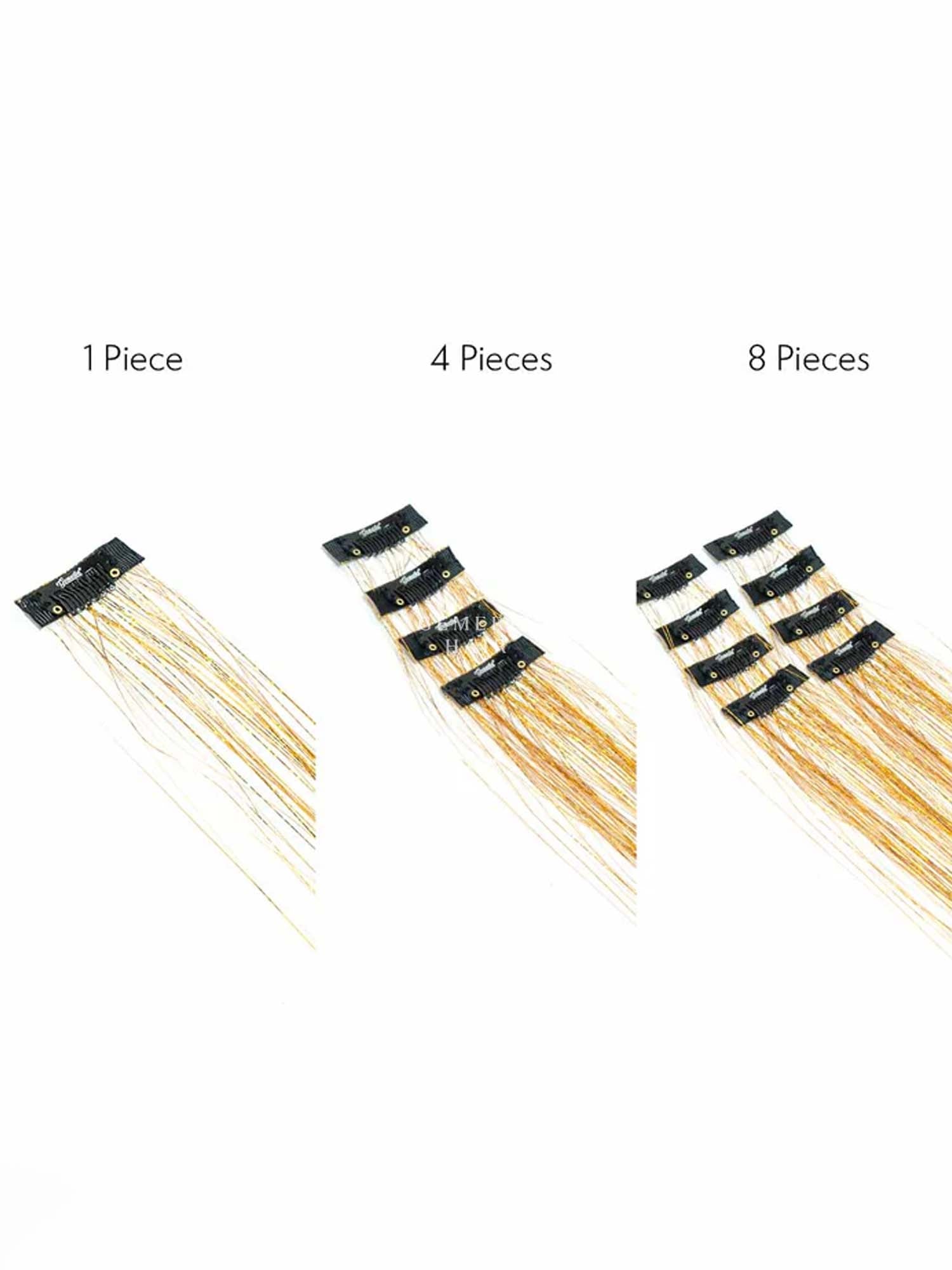 Golden | Clip-In Hair Tinsels