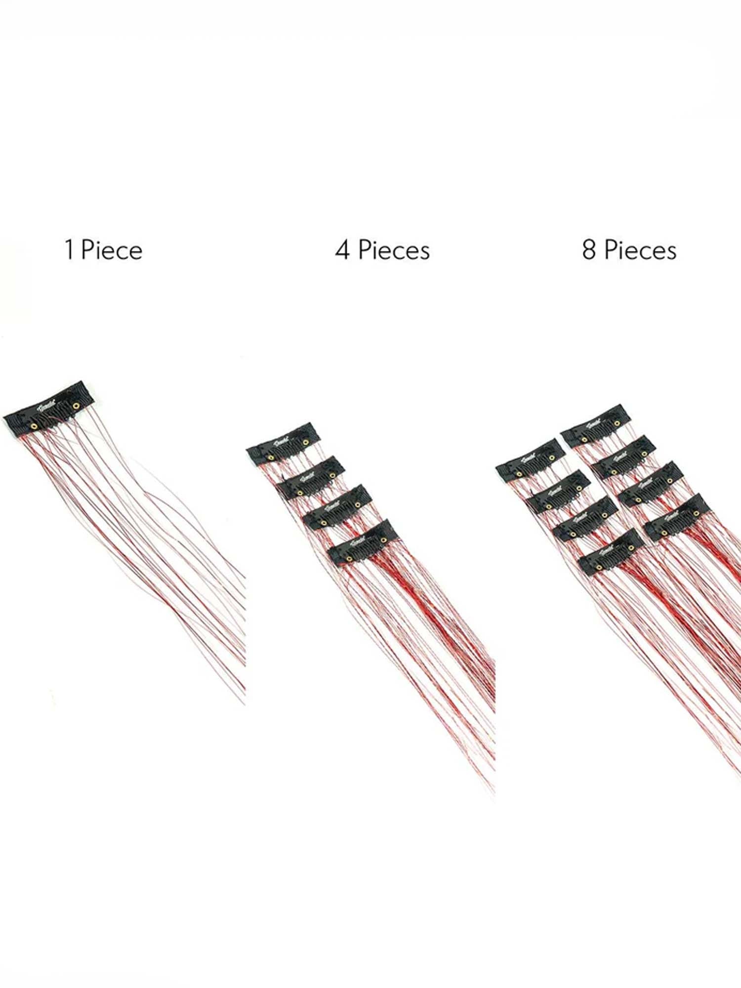 Red | Clip-In Hair Tinsels