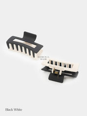 Dual Color Rectangular | Medium Hair Claw Clips | Clutchers