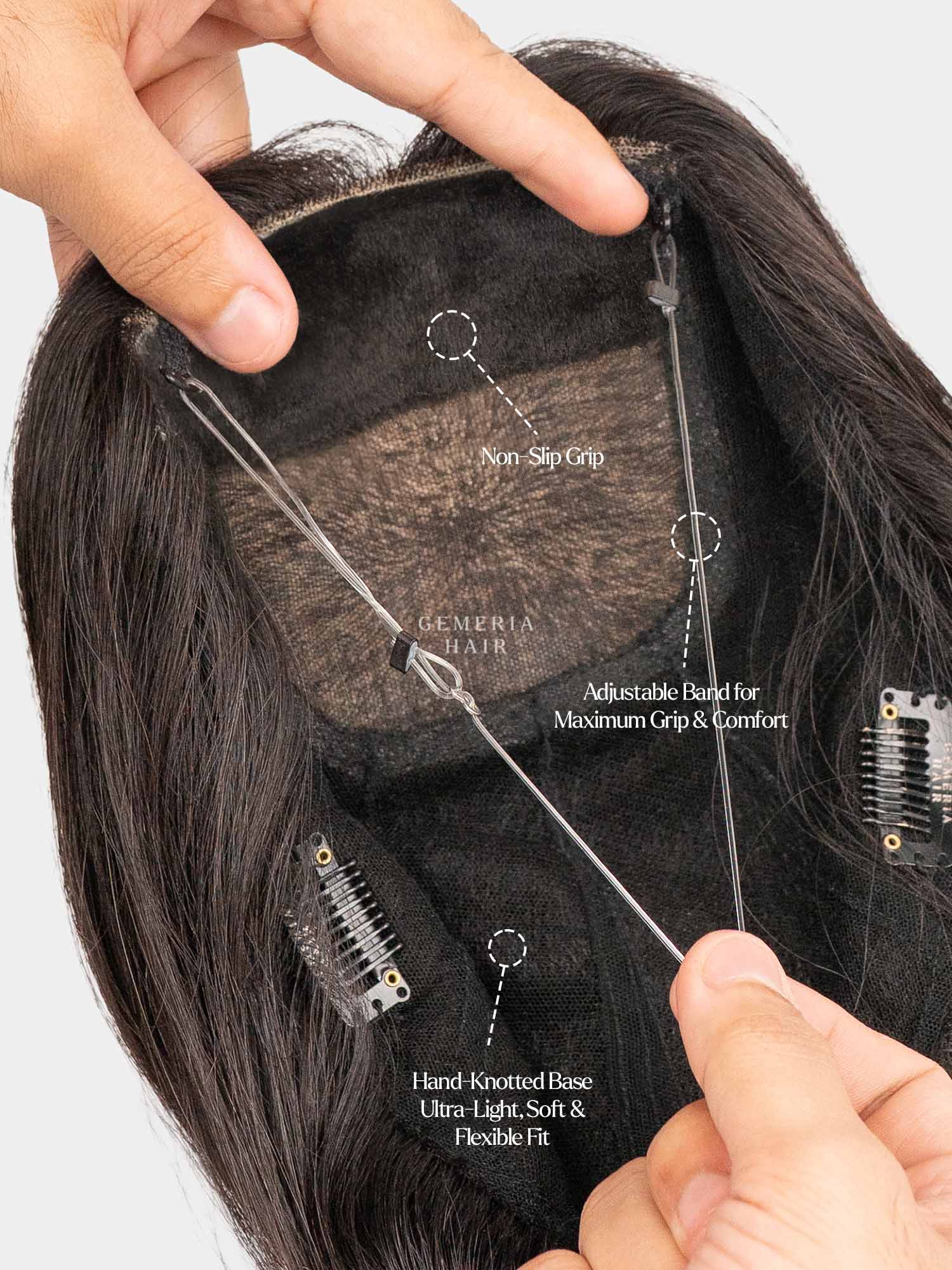 6"x10" | Volume Hair Topper | Crown Hair Topper | Bio-Base | Straight