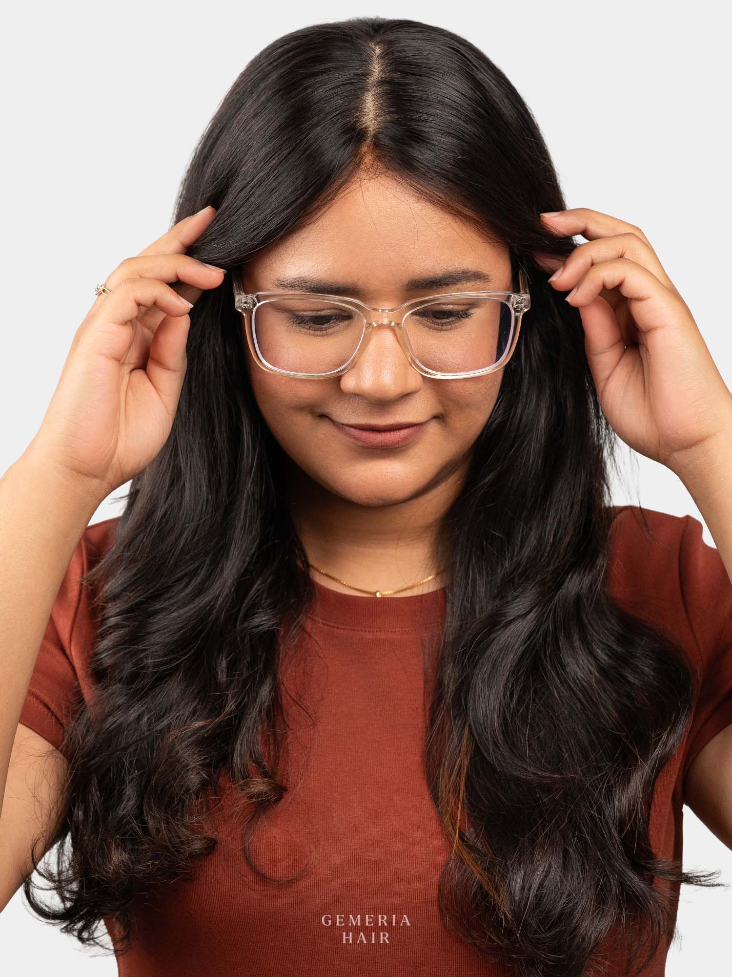 Adjusting Gemeria Hair front lace hair band topper for secure fit and natural blend