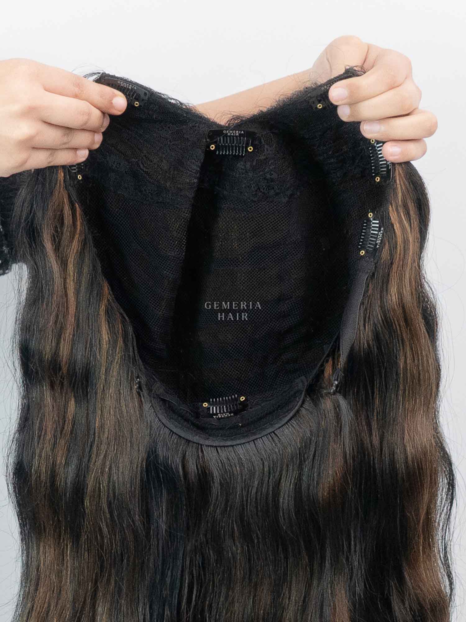 Dark Brown Balayage| V-Part Wig | V-Shaped Wig