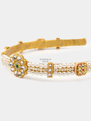 Rani Jodhabai - Pearl & Polki Head Band | Sheeshphool Matthapatti