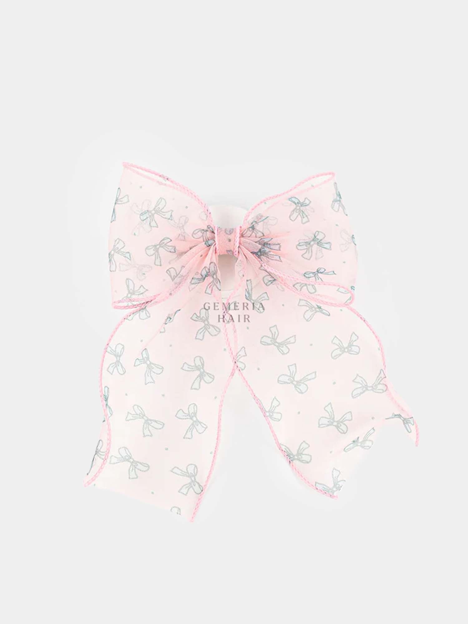 Lace & Light Organza Hair Bow Clip
