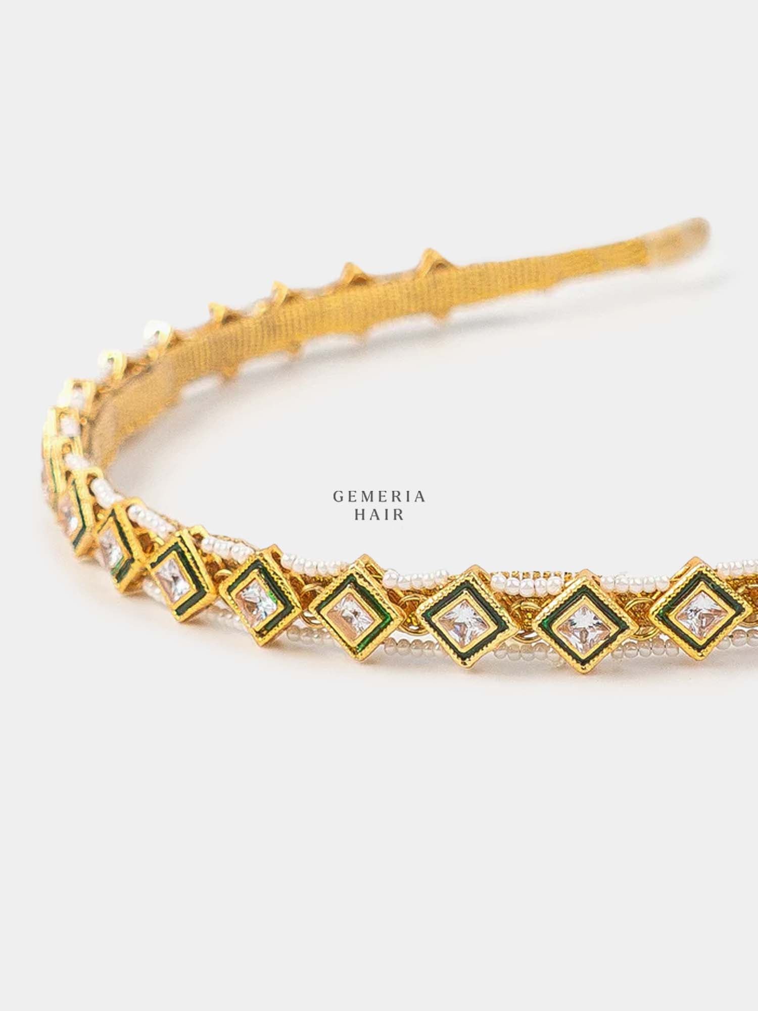 Rajkumari Krishna - Minimal Kundankari Head Band | Sheeshphool Matthapatti