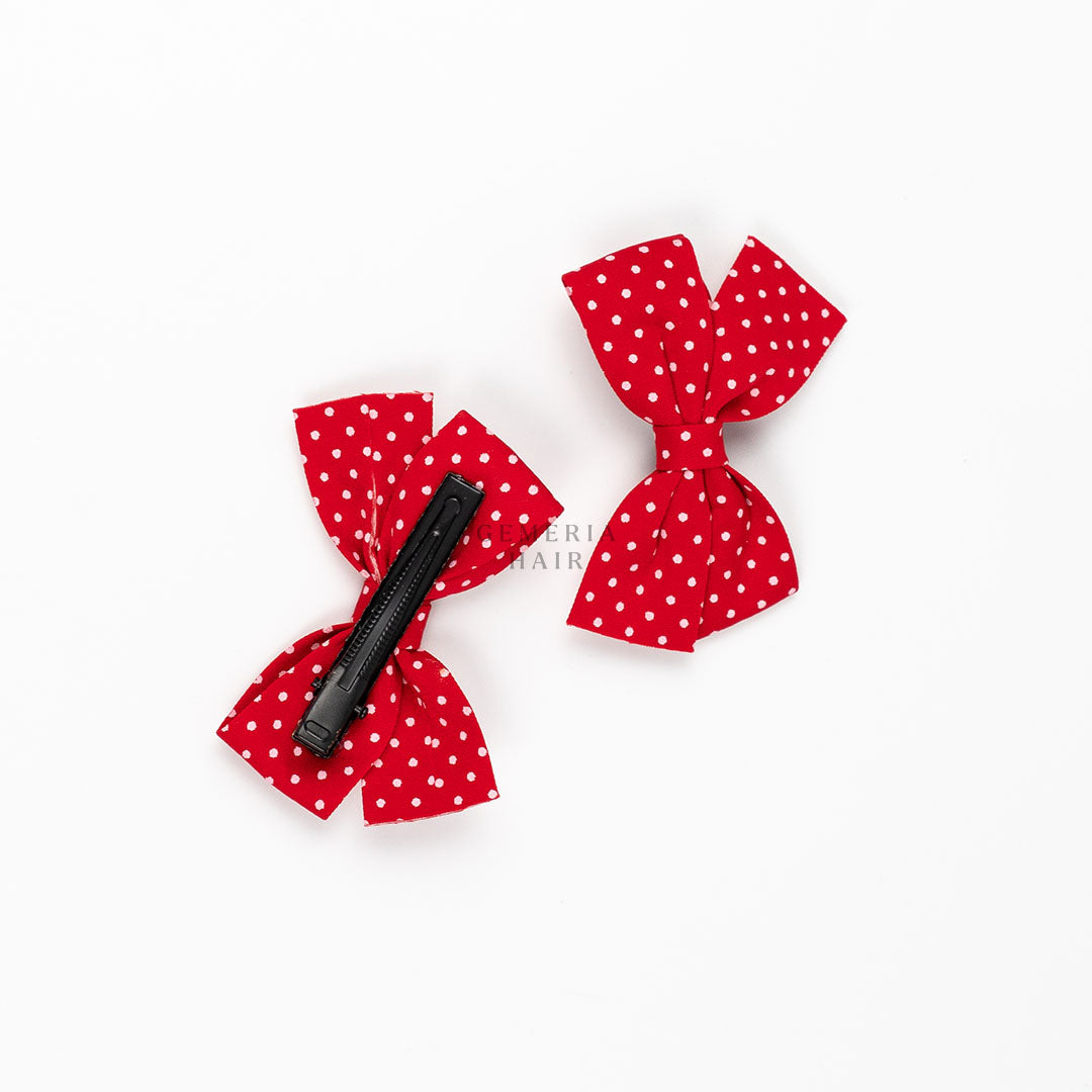 Polka Dots Bow Hair Clips | For Babies/Kids