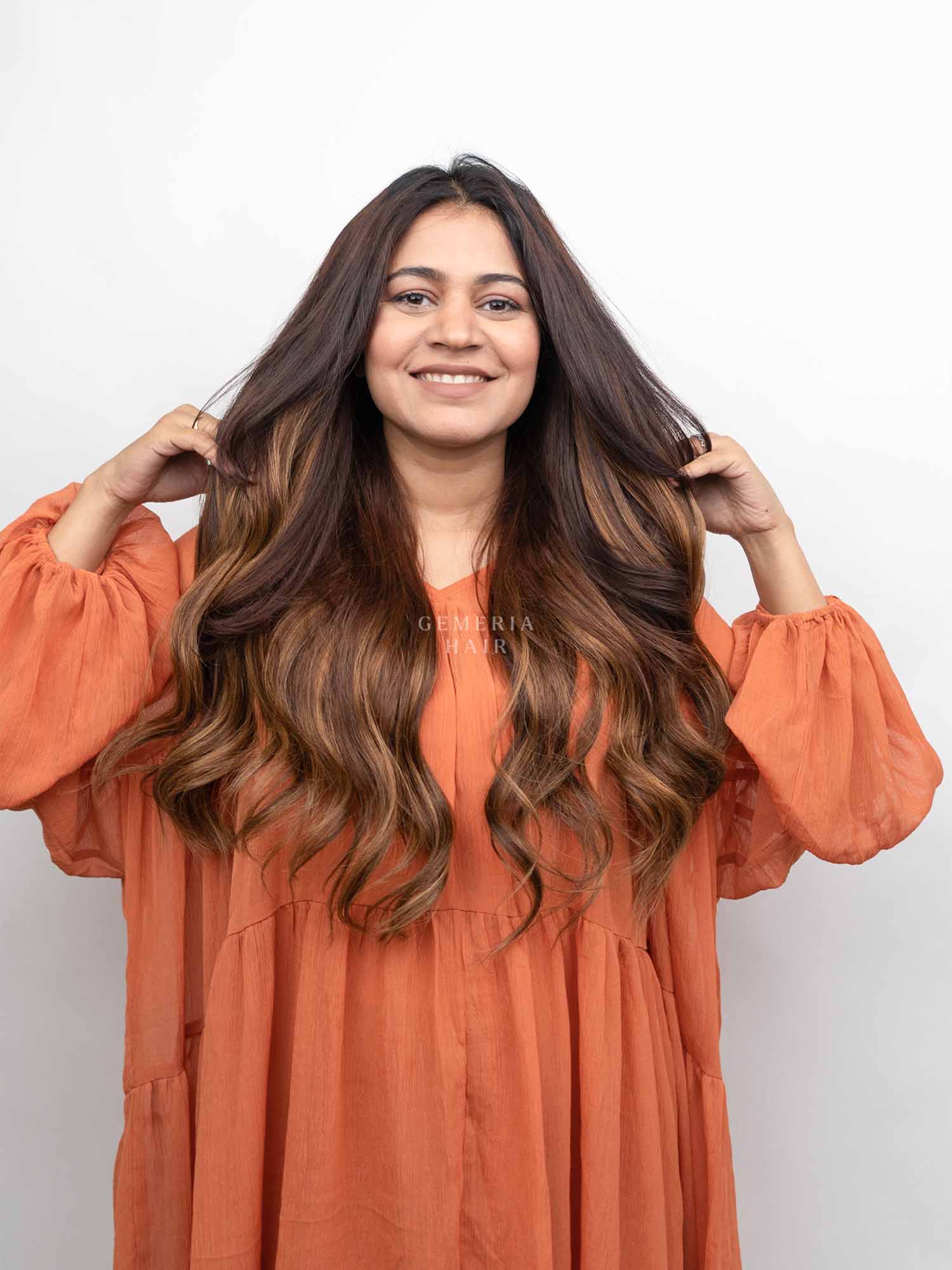 Golden Brown Balayage | Seamless | 7 Set Clip-In Hair Extensions