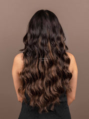 Ash Brown Balayage | Seamless | 7 Set Clip-In Hair Extensions