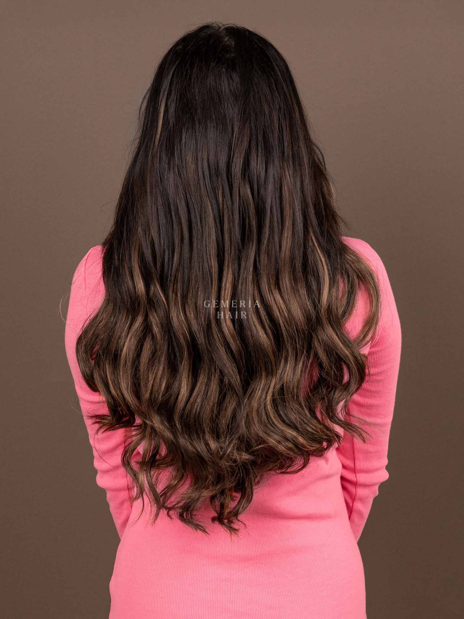 Chocolate Brown Balayage | Seamless | 7 Set Clip-In Hair Extensions