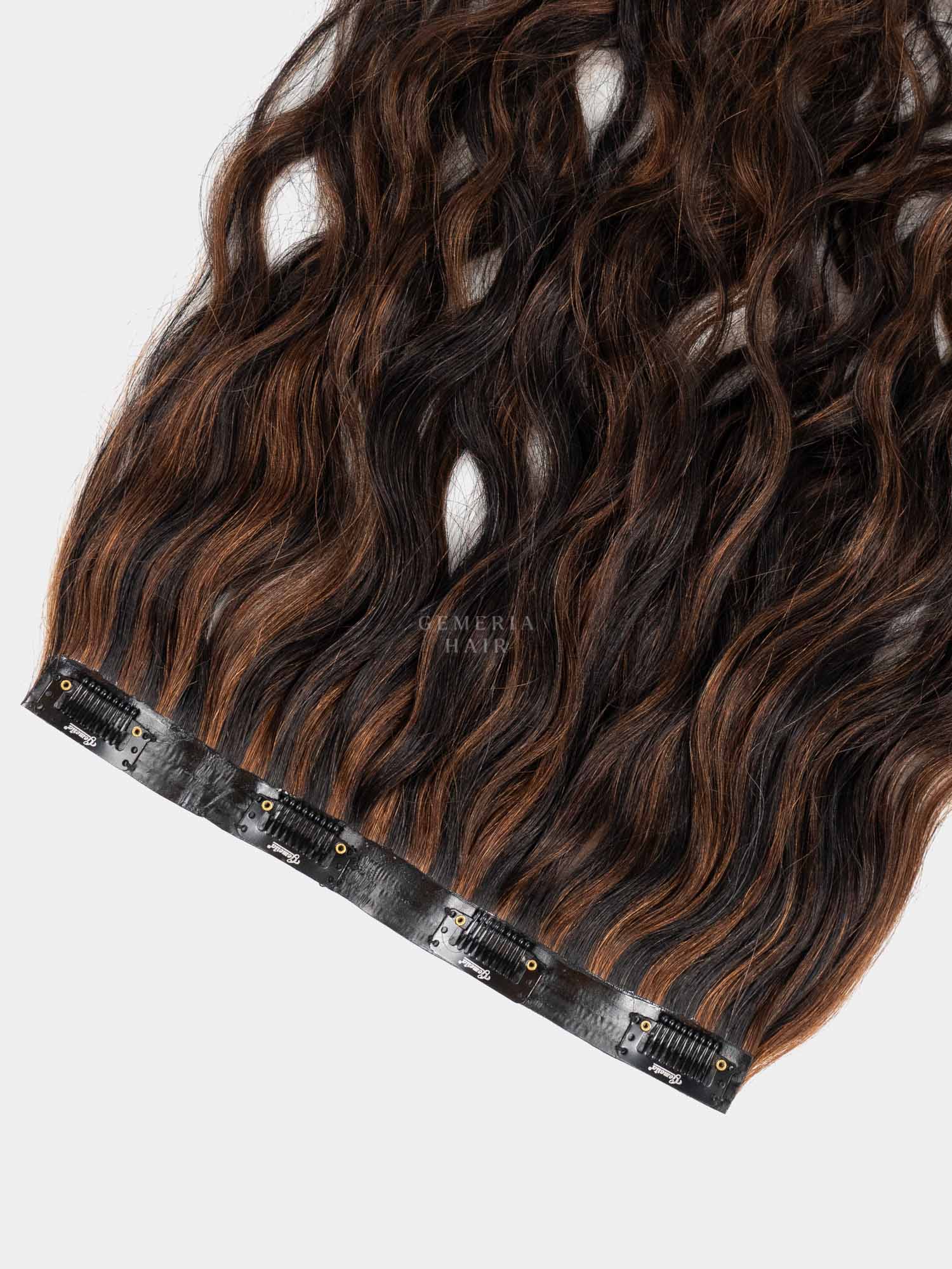 Dark Brown Balayage | Seamless | 1 Piece Clip-In Hair Volumizer