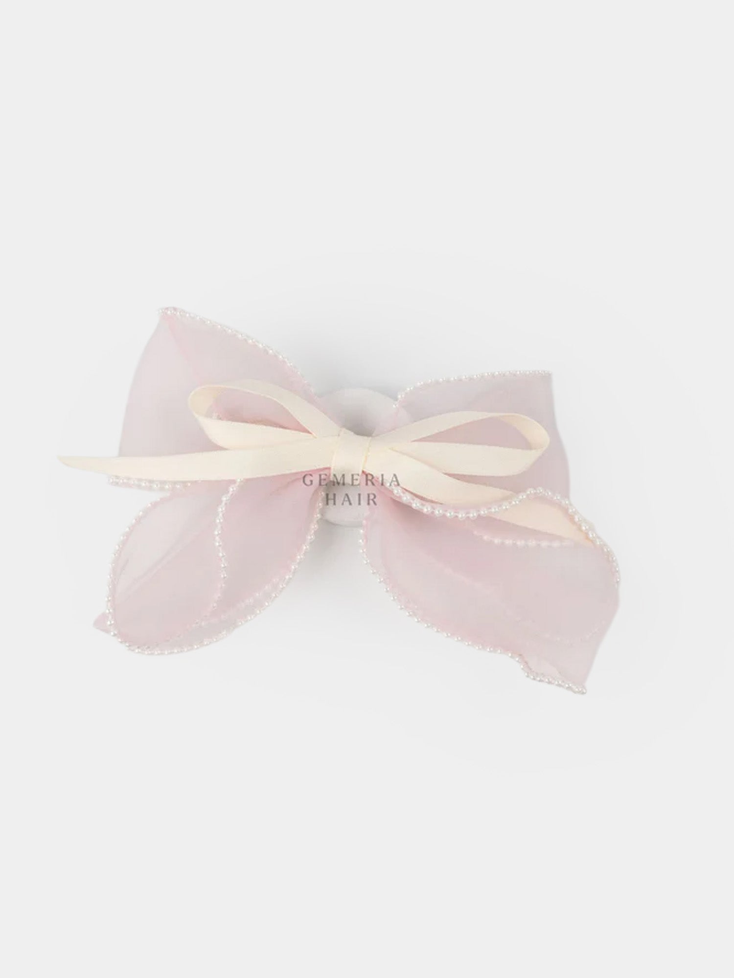 Pearl-Laced Vintage French Bow Barrette | Hair Bow Clips