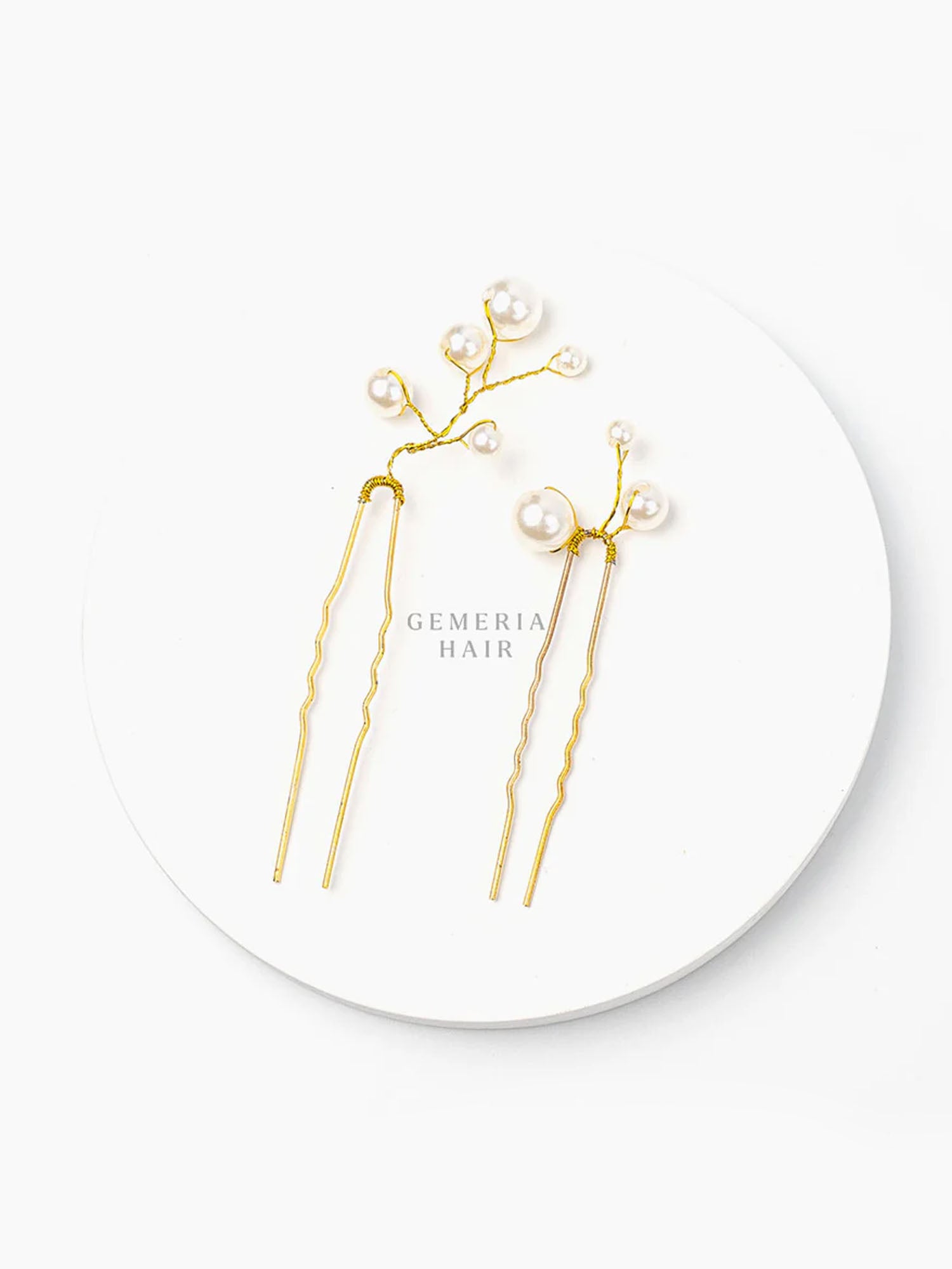 Golden Filigree Pearl Set of Hair Comb and Pins