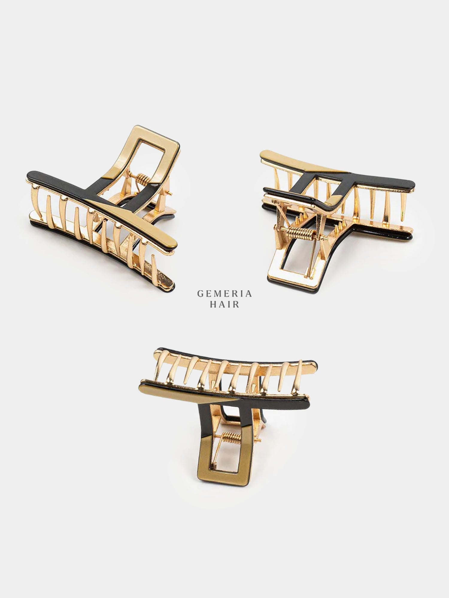 Twisted Bichrome Metal Clutcher | Hair Claw Clip