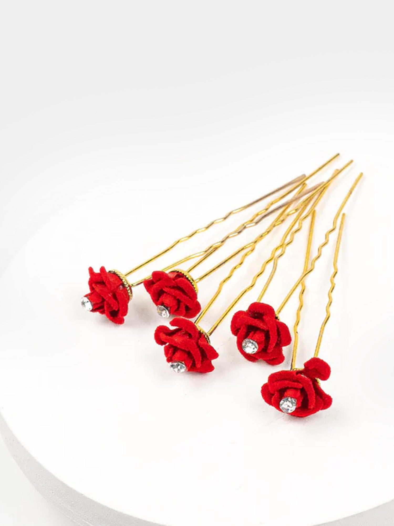 Rose Flower Fancy Hair Bun U Pins | Juda Pins