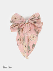 Pearl Hair Bow Barrettes